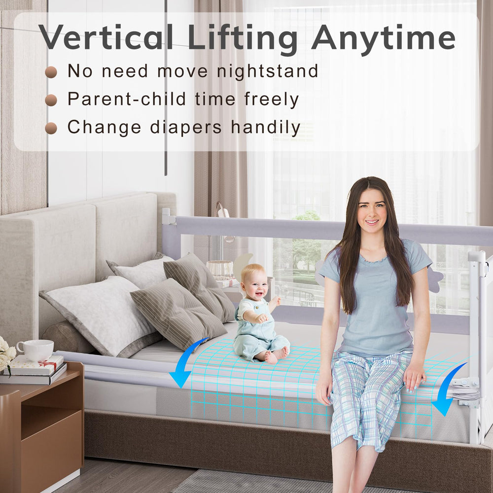 Omzer bed rail 3-pack for king-size beds simplifies setup.