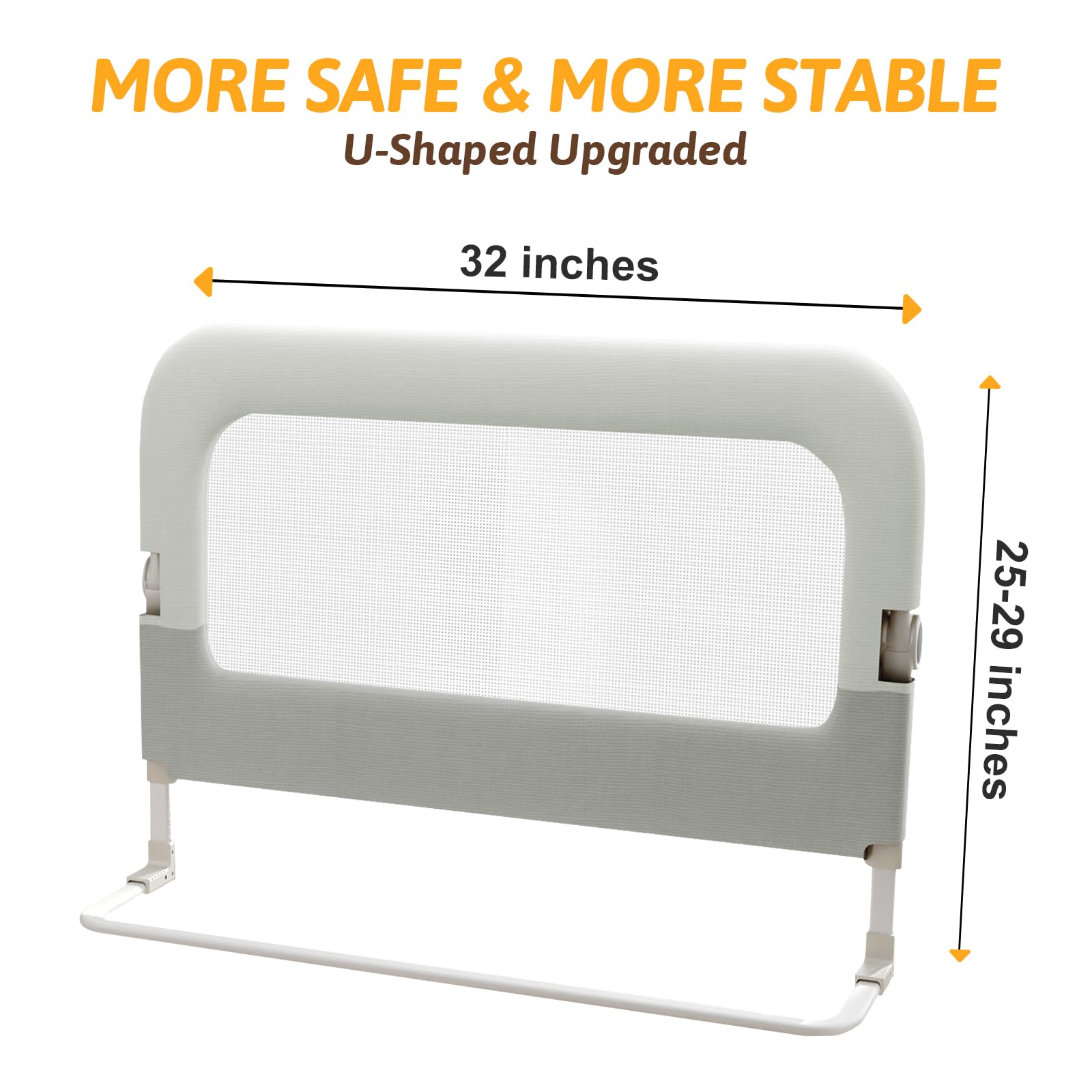 Omzer bed rail toddlers no gaps safety feature prevents fall risk.