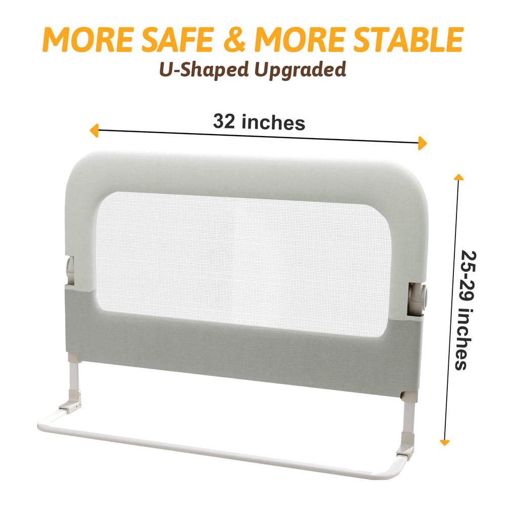 Omzer bed rail toddlers no gaps safety feature prevents fall risk.