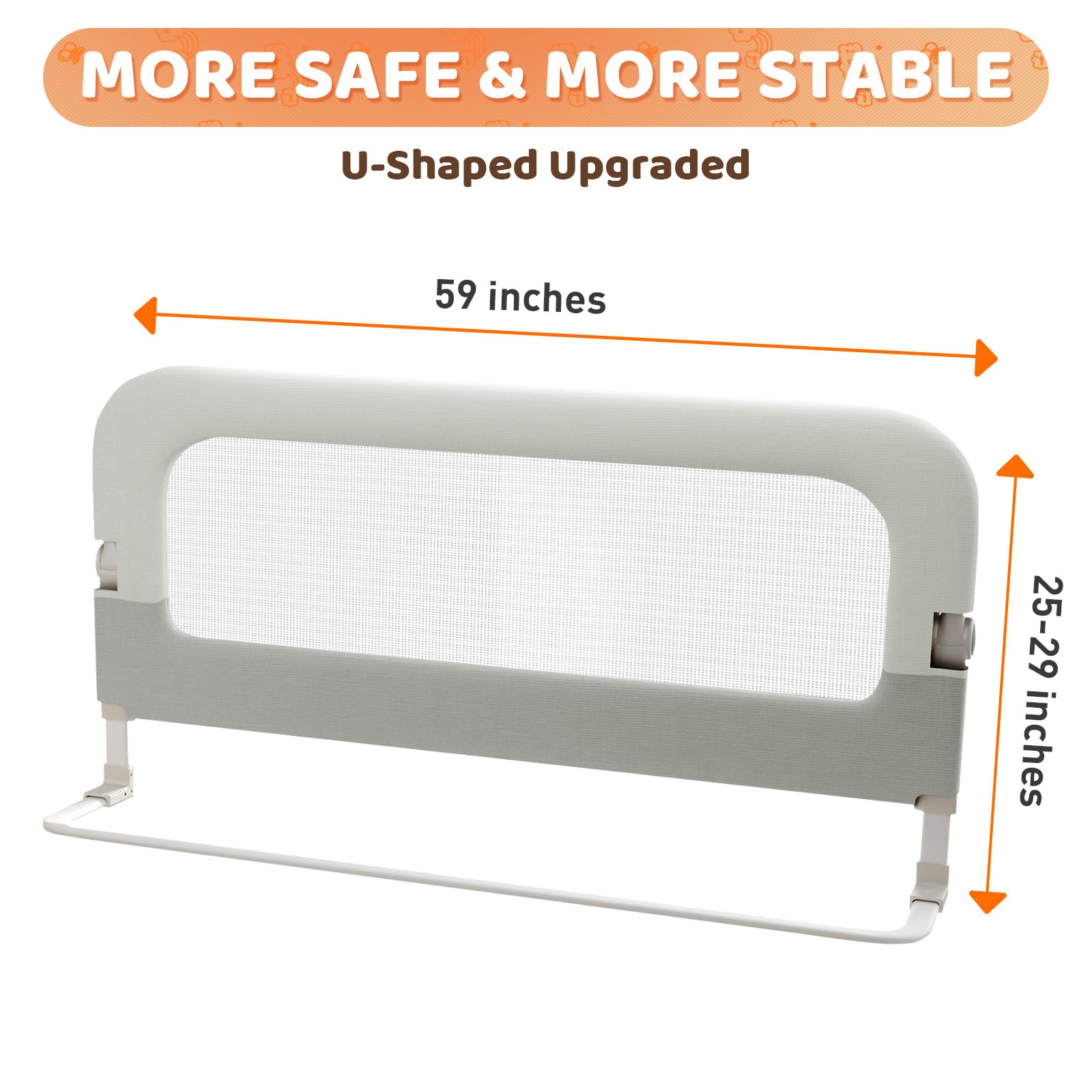 Omzer fits twin full queen and king beds with adjustable height