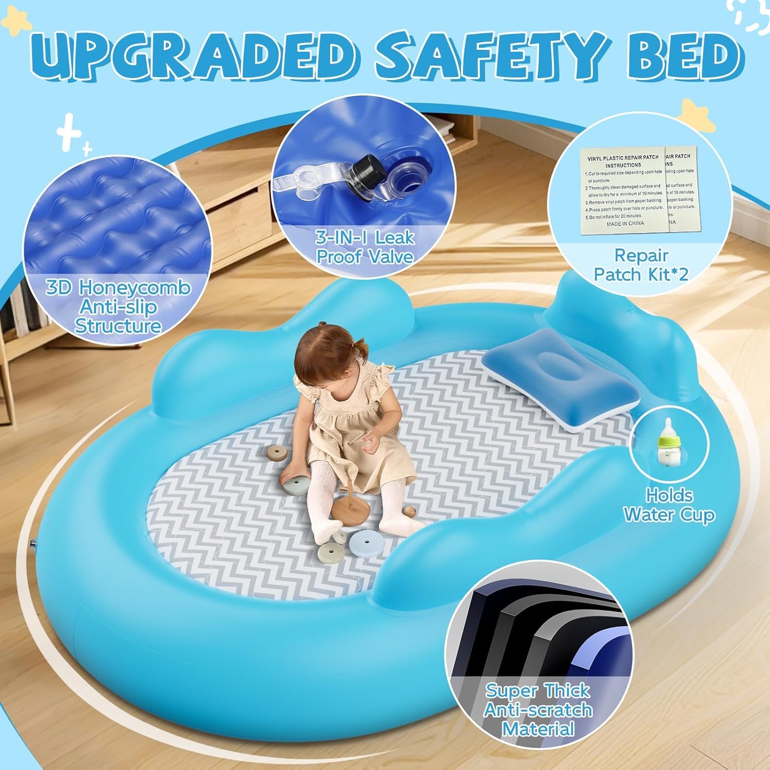 OMZER compact foldable travel bed fits into a small carry bag