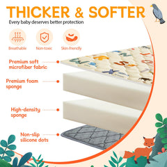 Omzer foldable baby play mat compact storage and portability.