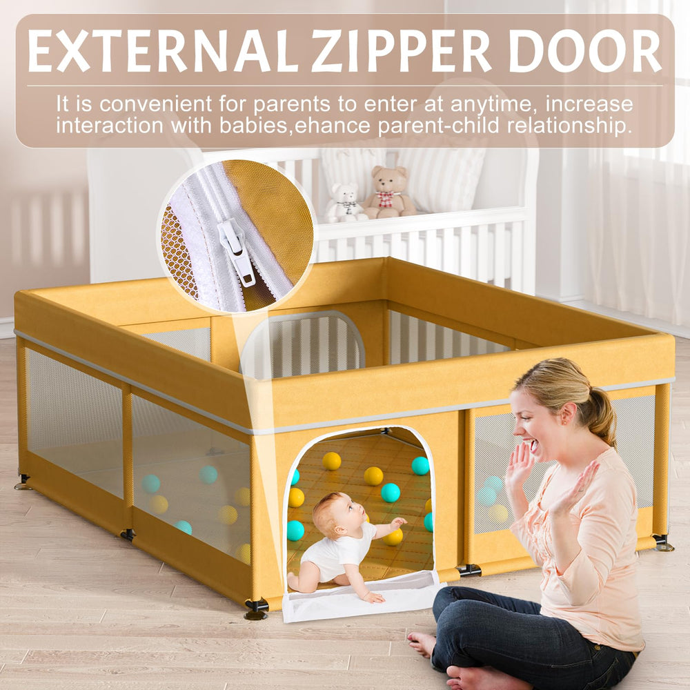 Omzer indoor-outdoor playspace adapts to any room or yard for safe play