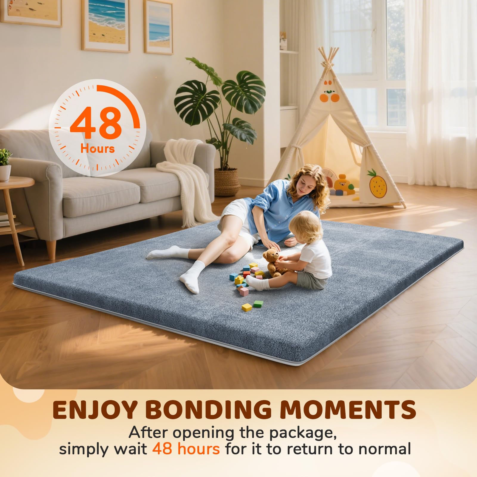 Omzer Play Mat indoor outdoor use supports adaptable family spaces.
