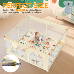 Omzer play mat non-slip back shows stable grip for active babies.