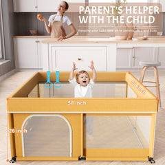Omzer playpen mat soft-padding interior for comfy crawl and toddler sessions