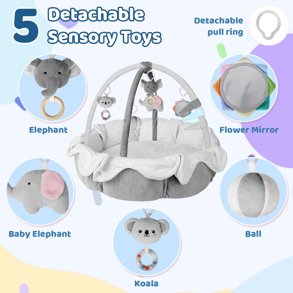 Omzer Plush learning cards double-sided support visual and cognitive exploration for babies.