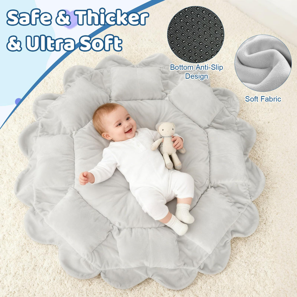 Omzer Plush non-slip bottom keeps the mat stable on various floors.