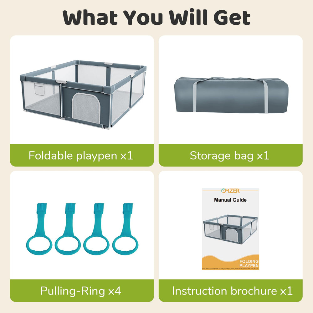 Omzer carry bag enables travel to park or grandma's house for playtime.