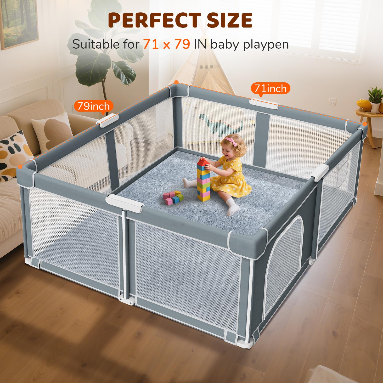Omzer Washable removable cover highlights easy machine wash and refresh.