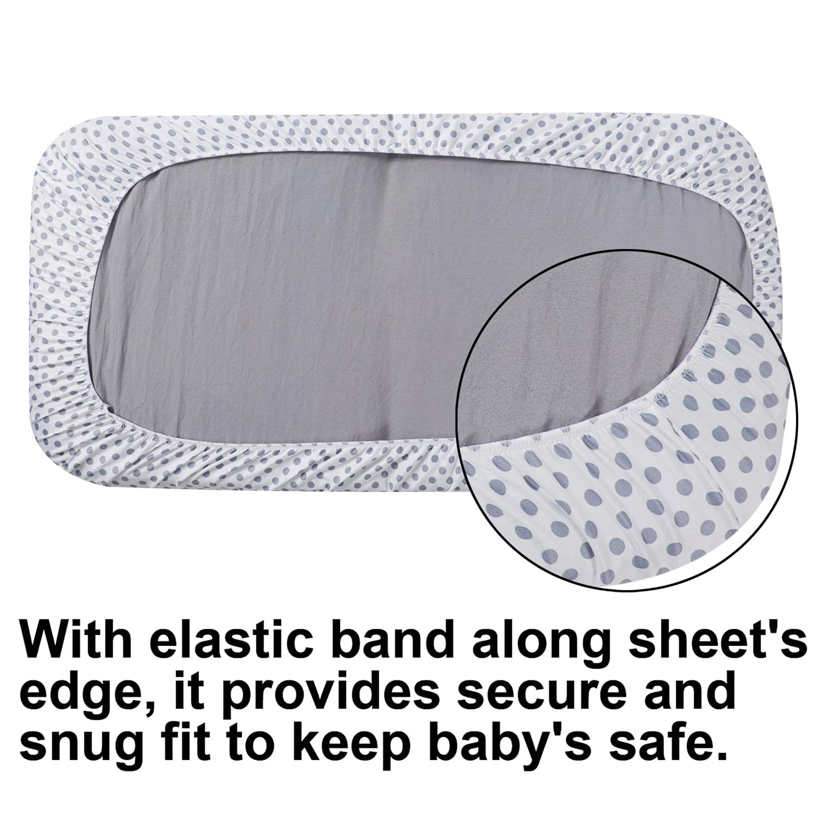 Onacosht bassinet 4-pack packaging; ready sheets for clean replacements