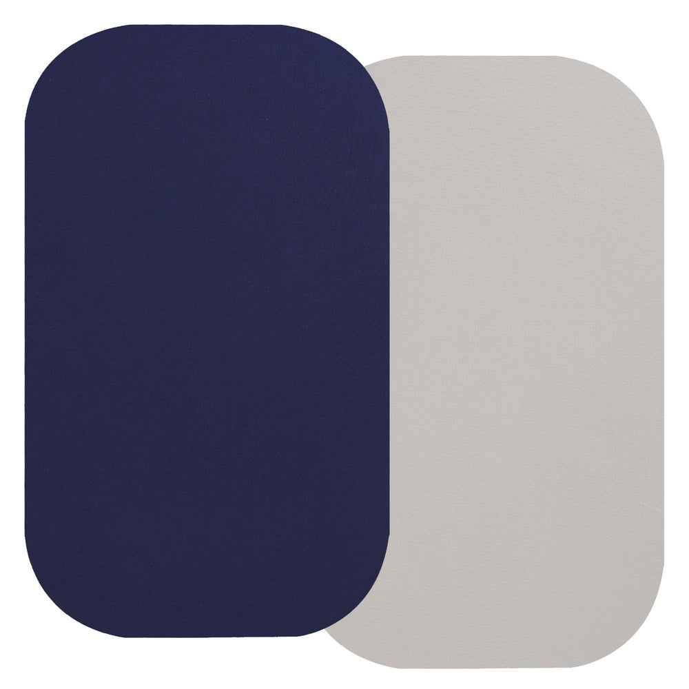 Onacosht bassinet sheets 2-pack jersey-knit closeup shows breathable organic cotton softness for baby sleep.