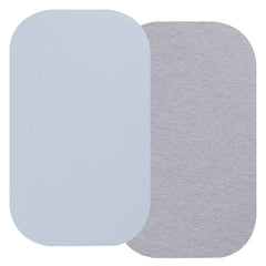 Onacosht bassinet sheets 2-pack close-up jersey-knit fabric for gentle baby skin.