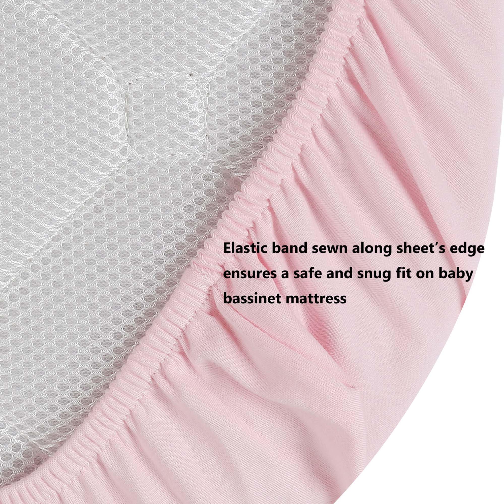 Onacosht elastic-band bassinet sheet stays in place for safe sleep.