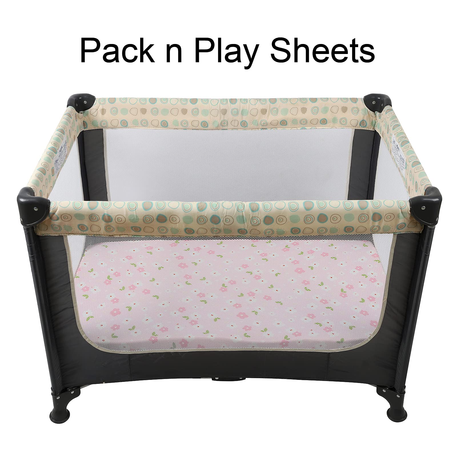 Onacosht elastic-band secure fit ensuring snug attachment to playards.