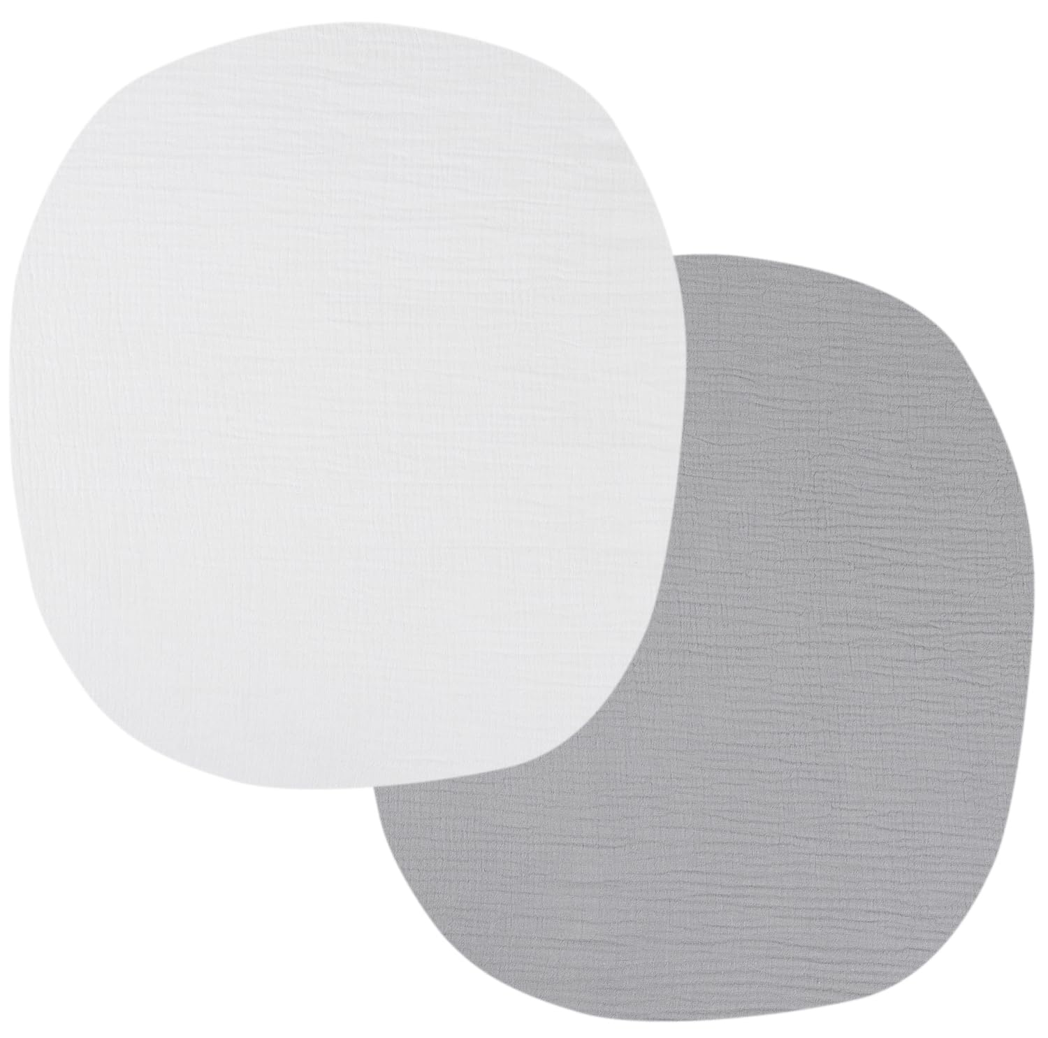 Onacosht muslin bassinet sheets white close-up showing breathable 100% cotton for gentle newborn sleep.
