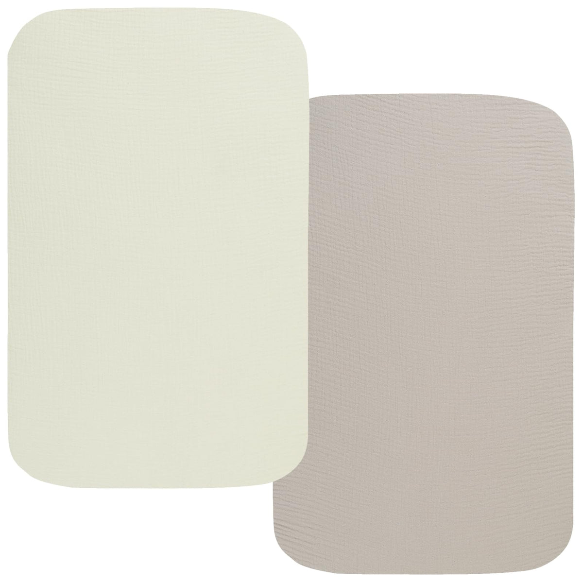 Onacosht muslin bassinet sheets 33x19 fit snugly for secure overnight comfort.