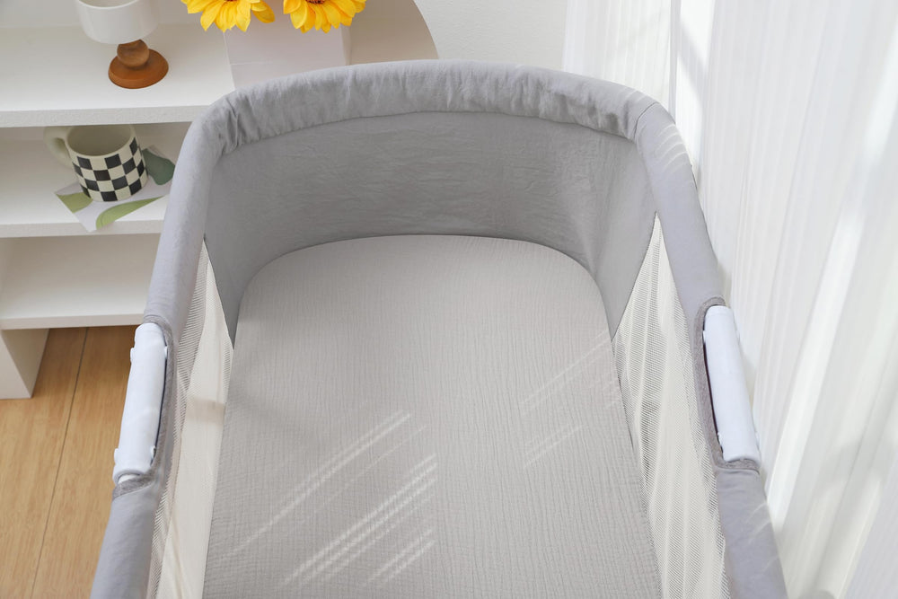 Onacosht easy-care muslin sheets simplify washing and drying for busy families.