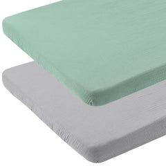 Onacosht muslin bassinet sheets main showcase soft, breathable newborn sleeping surface.