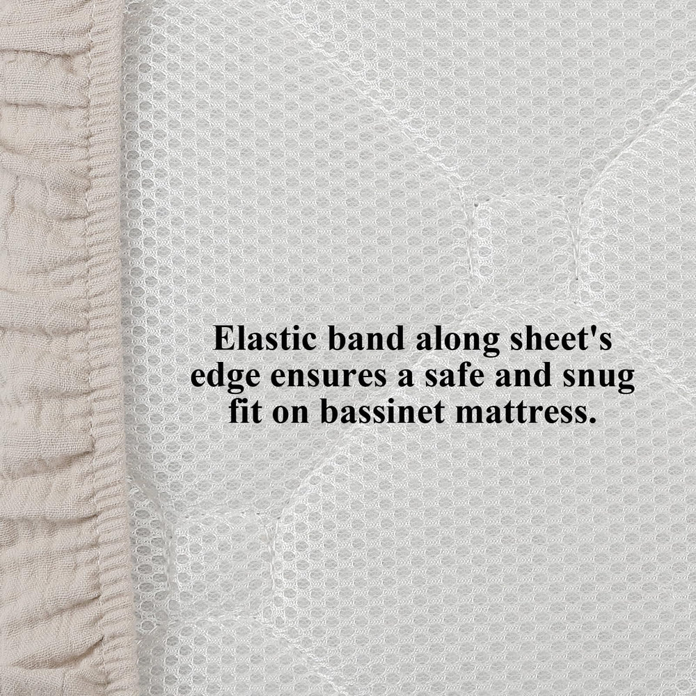 Onacosht muslin sheets maintain wrinkle-free surface for smooth sleeping environment.