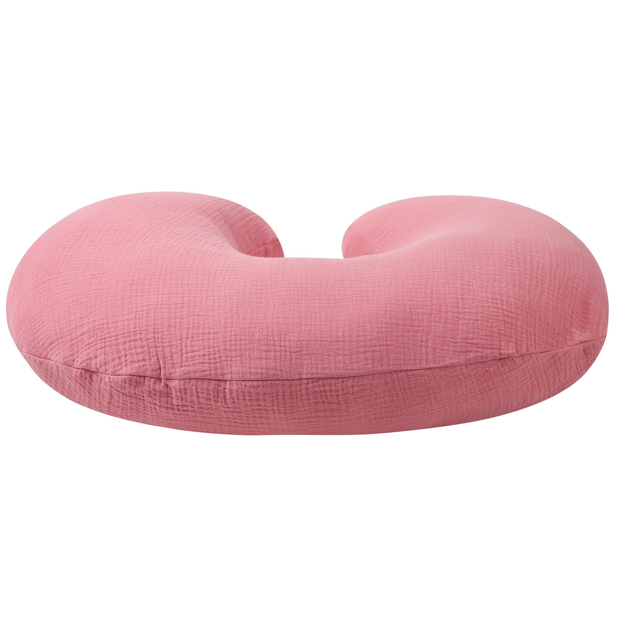 Onacosht muslin nursing pillow cover set emphasizes fabric softness suitable for sensitive skin.