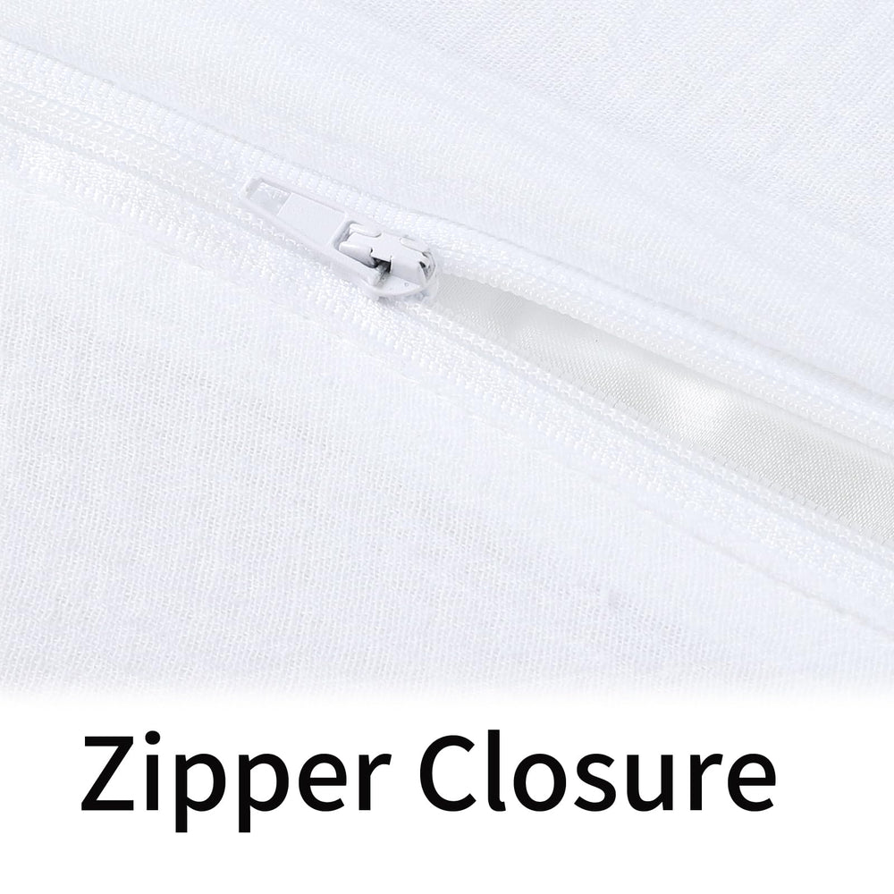 Onacosht muslin pillow cover back opening enables quick on/off during busy feeds.