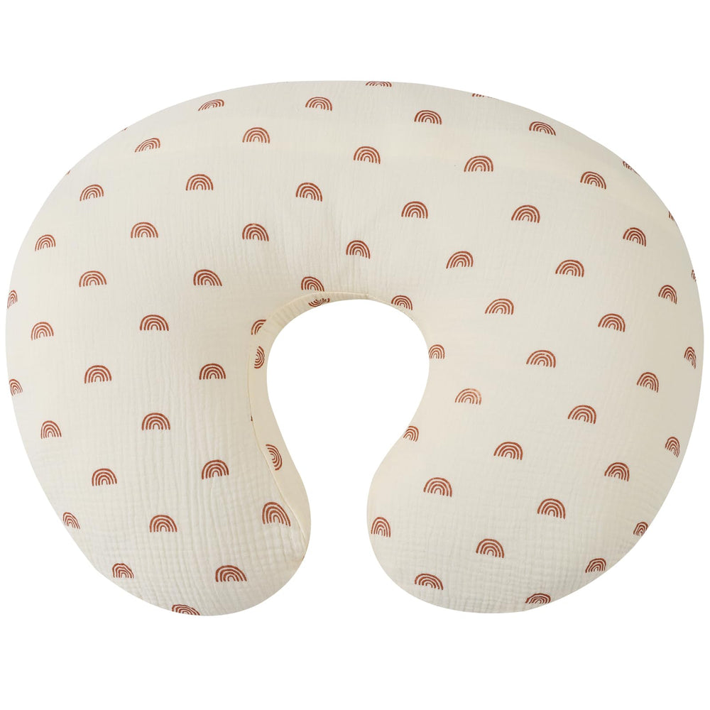 Onacosht muslin nursing pillow cover back opening for quick slip-on