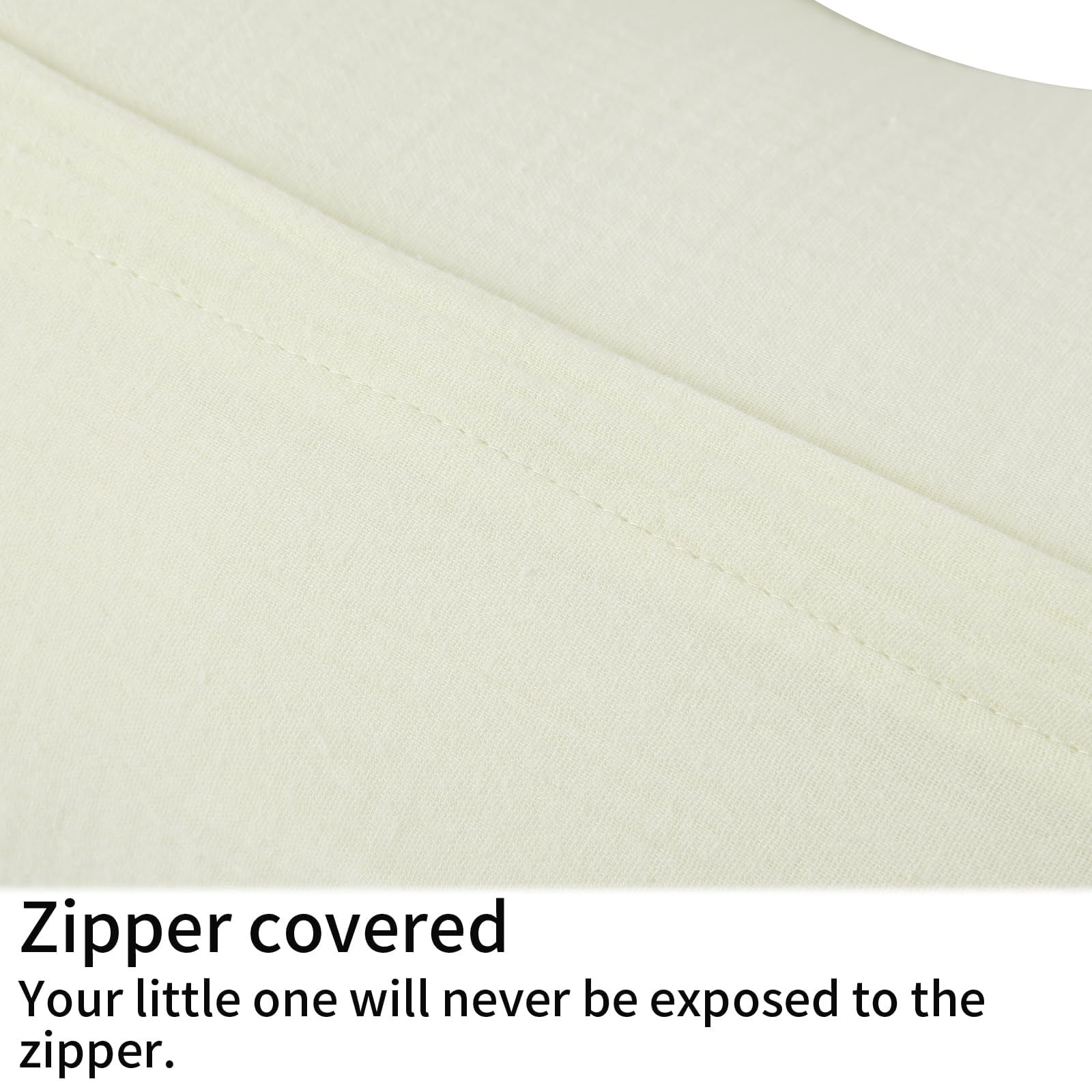 Onacosht muslin nursing pillow cover fits standard 22x17x16.2 inch pillows