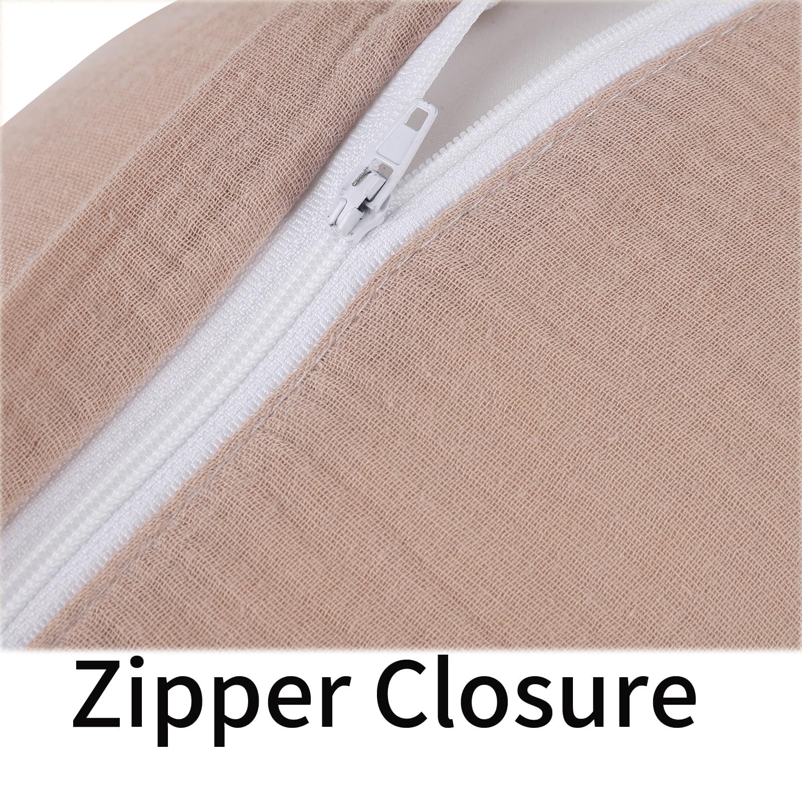 Onacosht muslin nursing pillow cover fits 22x17x16 snugly for quick on/off.