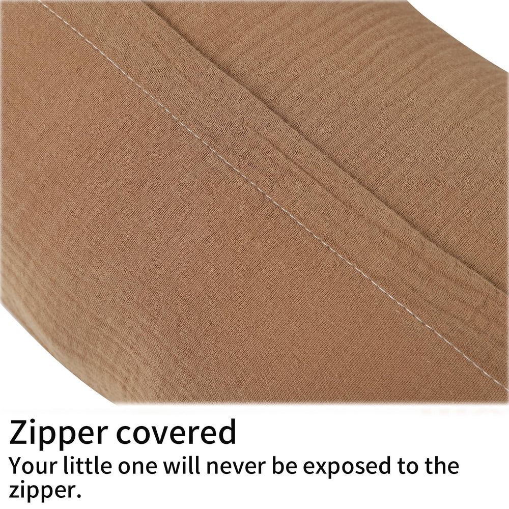 Onacosht muslin nursing pillow cover fits standard pillows 22x17x16 inches