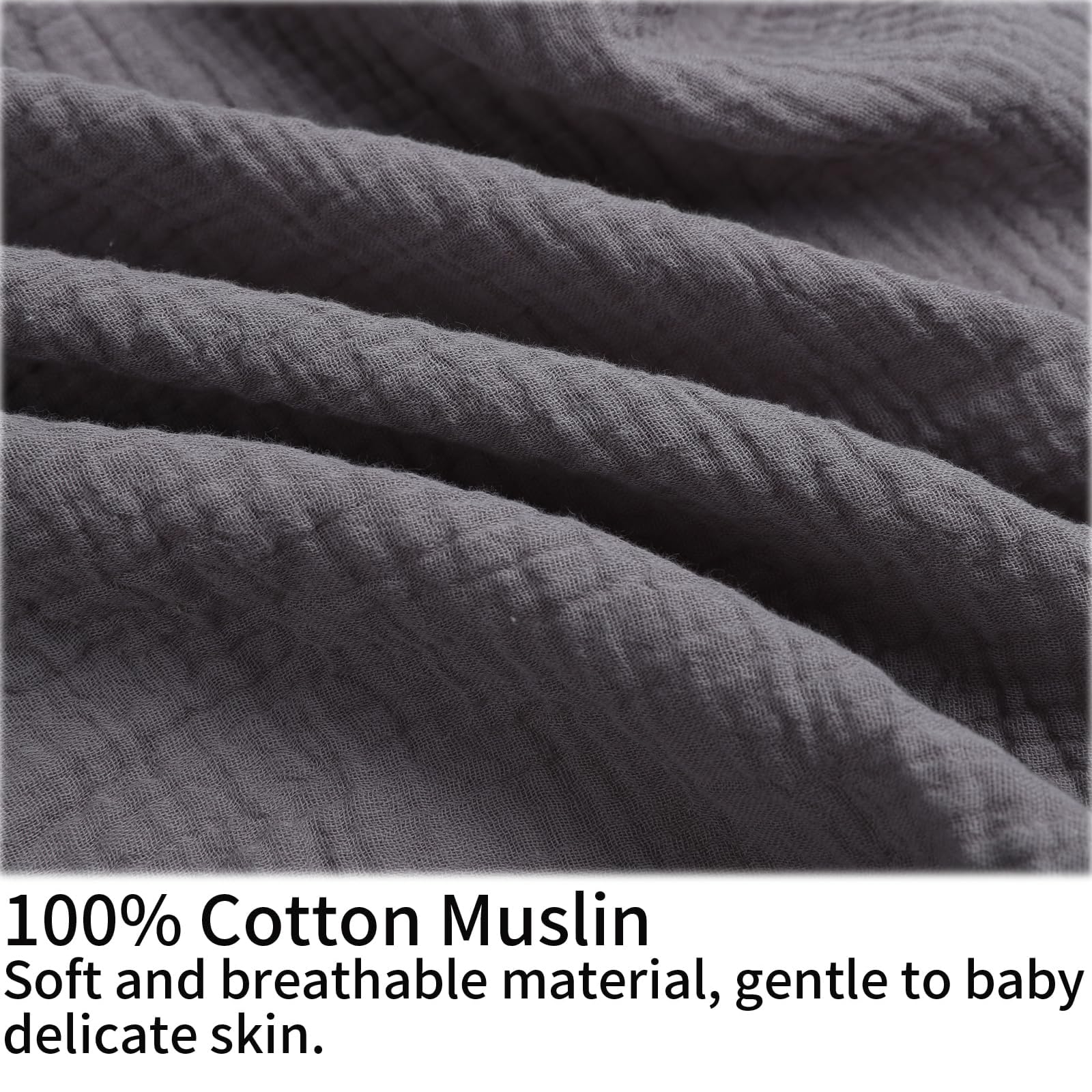 Onacosht pillow cover gray close-up highlights pre-washed softness ideal for sensitive skin.