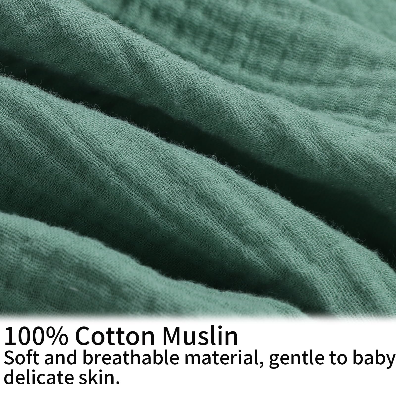 Onacosht muslin nursing pillow cover with hidden zipper for safe, easy on/off