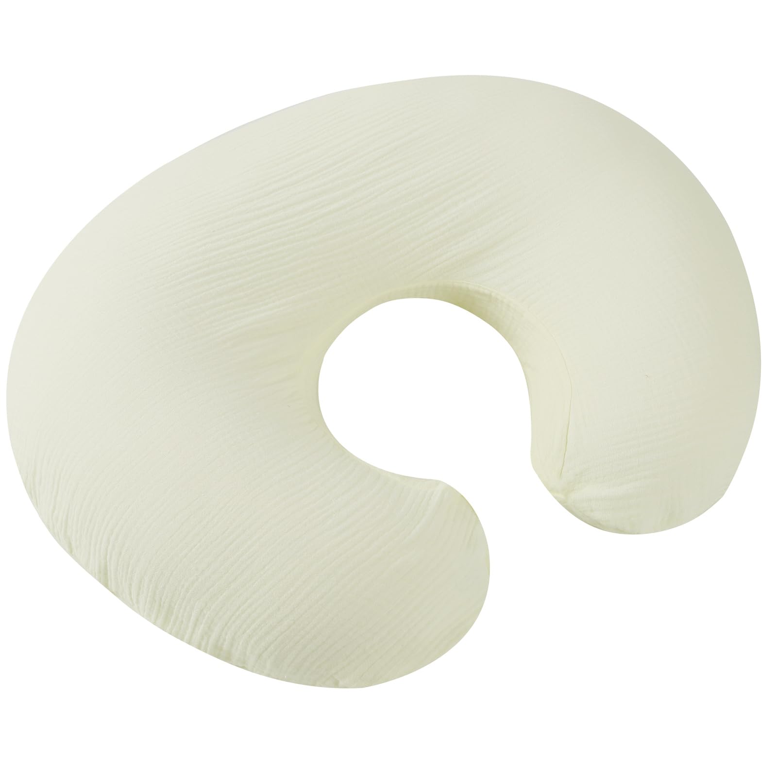 Onacosht muslin nursing pillow cover hidden-zipper safety keeps zipper concealed