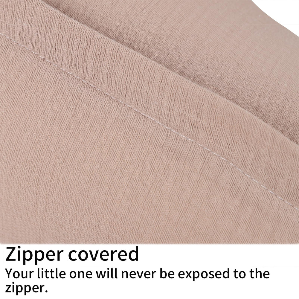 Onacosht muslin nursing pillow cover hidden zipper safety for baby protection.