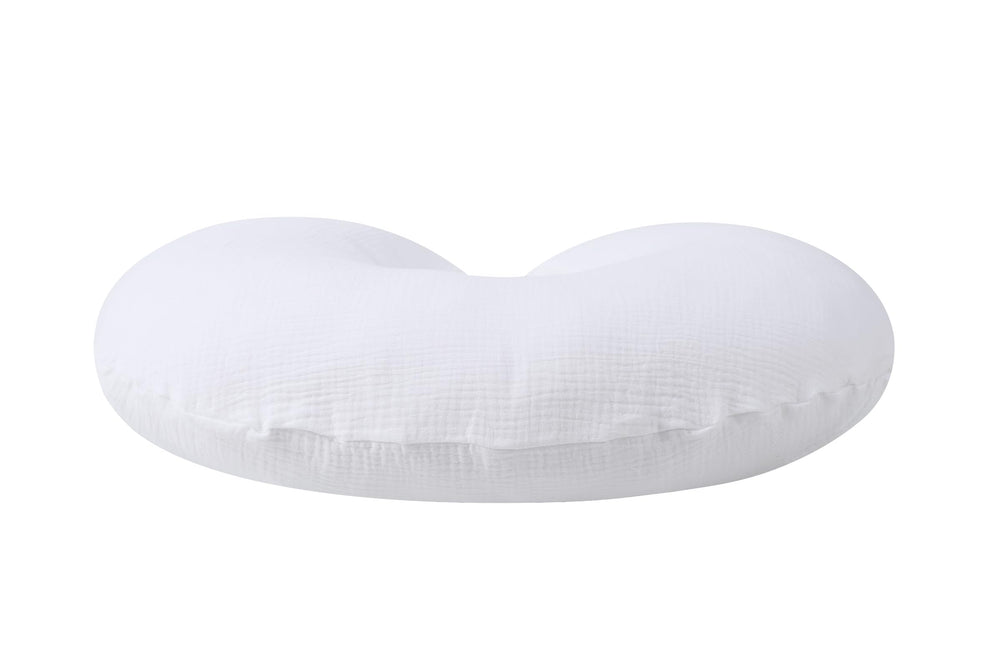 Onacosht nursing pillow slipcover in use supports comfortable baby feeding setup.