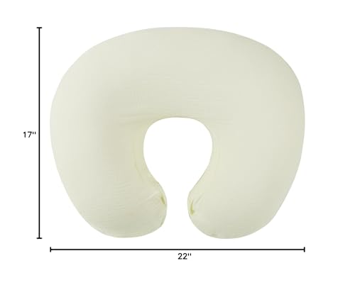 Onacosht muslin nursing pillow cover ivory-white colorway complements nursery decor