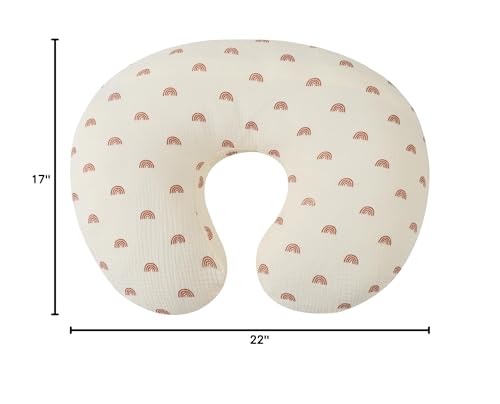 Onacosht rainbow-print muslin cover adds nursery color