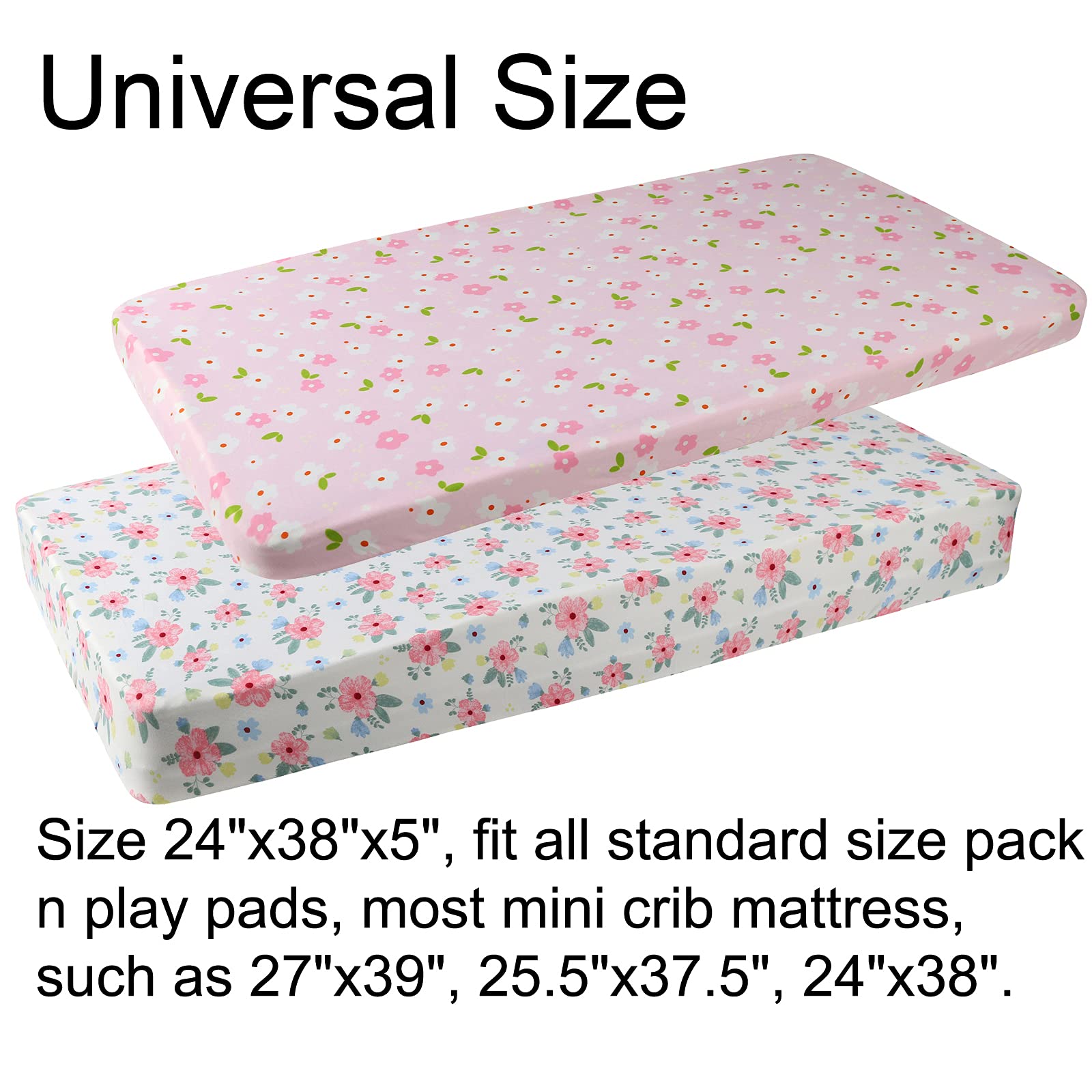Onacosht pink floral pattern enhances nursery decor while keeping baby comfortable.