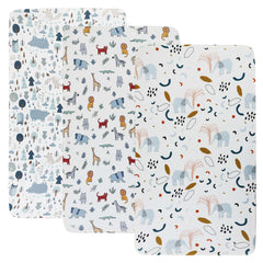 Onacosht stretchy bassinet sheets elephant pattern provide snug fit and breathable baby comfort