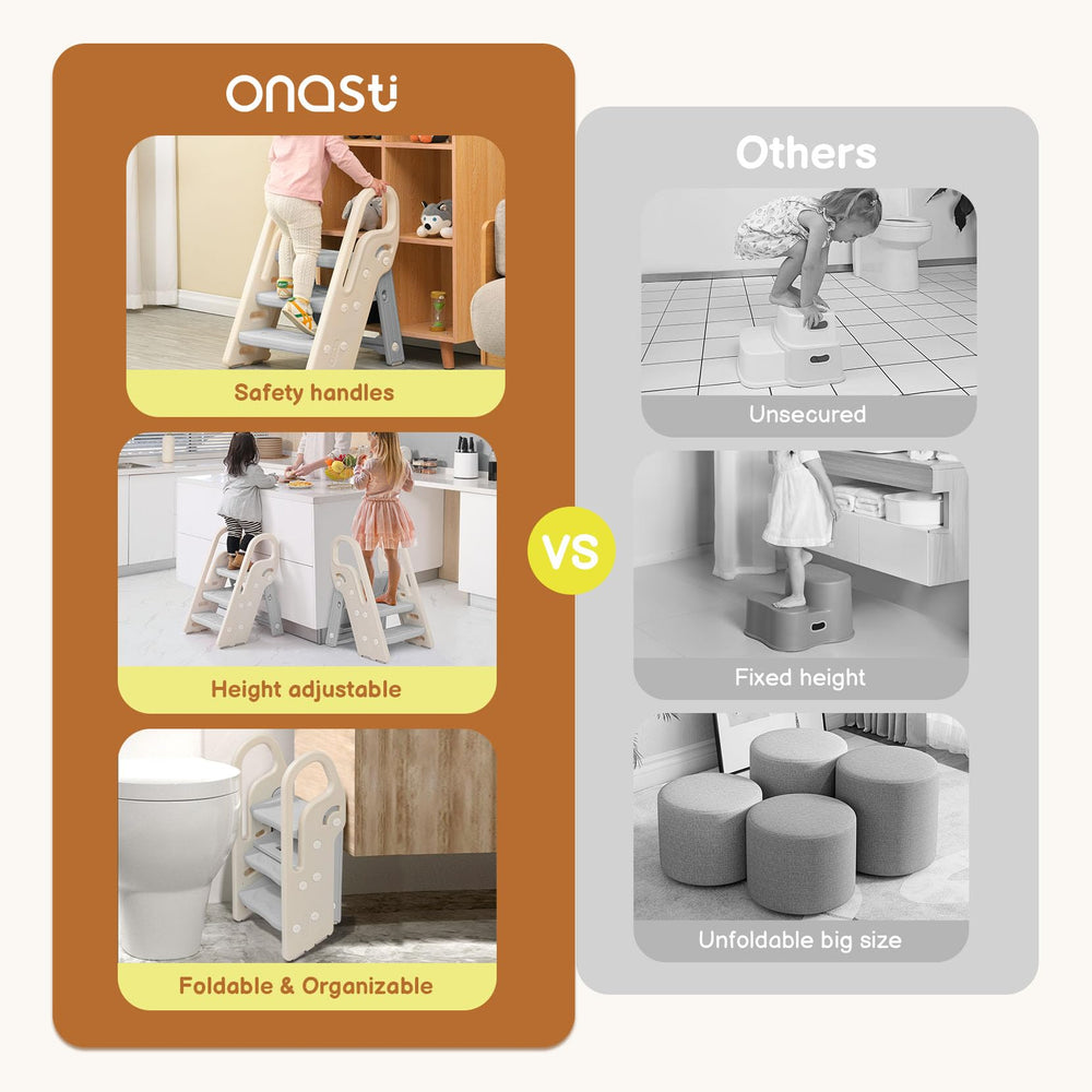 Onasti faucet extender included for independent handwashing