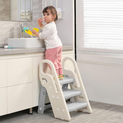 Onasti foldable step stool folded compact for space-saving storage