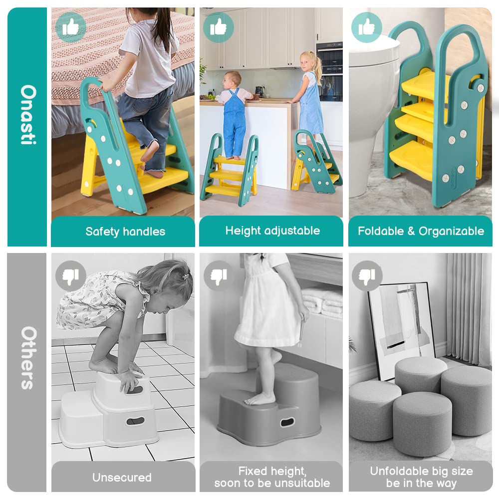 Onasti 3-in-1 design adapts from three to two steps.
