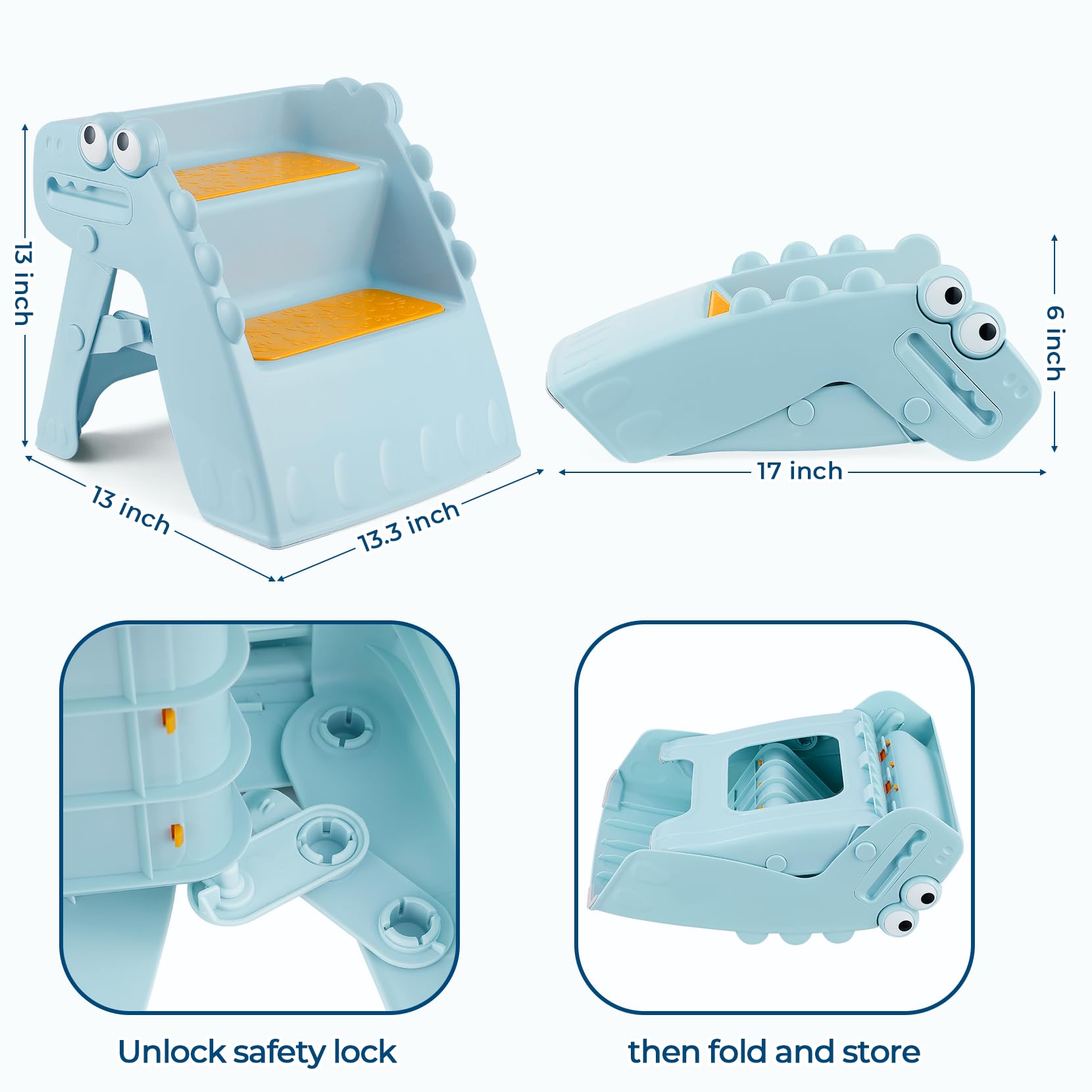 Onasti toddler step stool used at bathroom sink