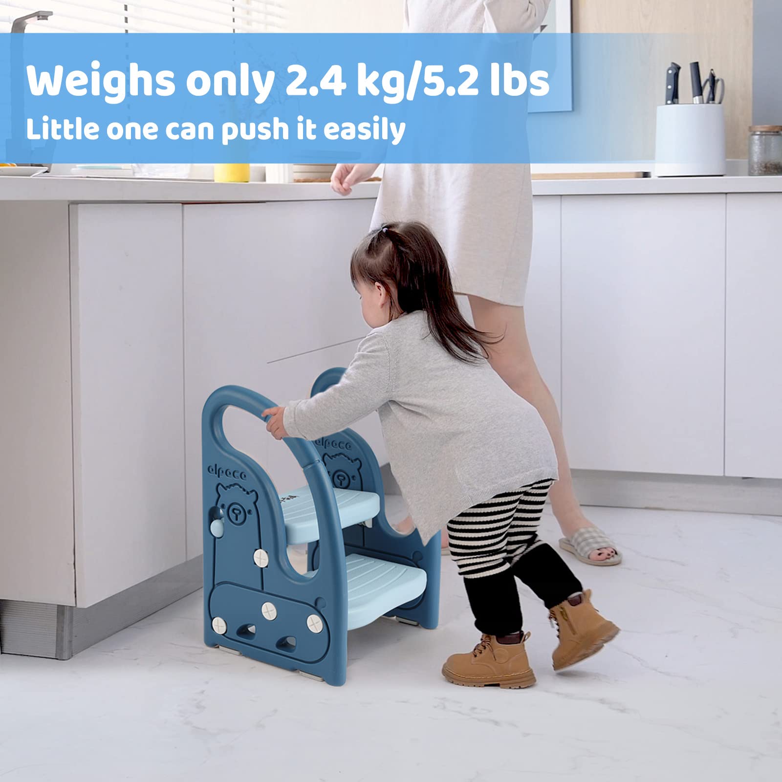 Onasti lightweight design makes moving the stool between rooms effortless.