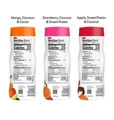 Once Upon a Farm mango-carrot-coconut-puffs add flavor for lunchbox fun.