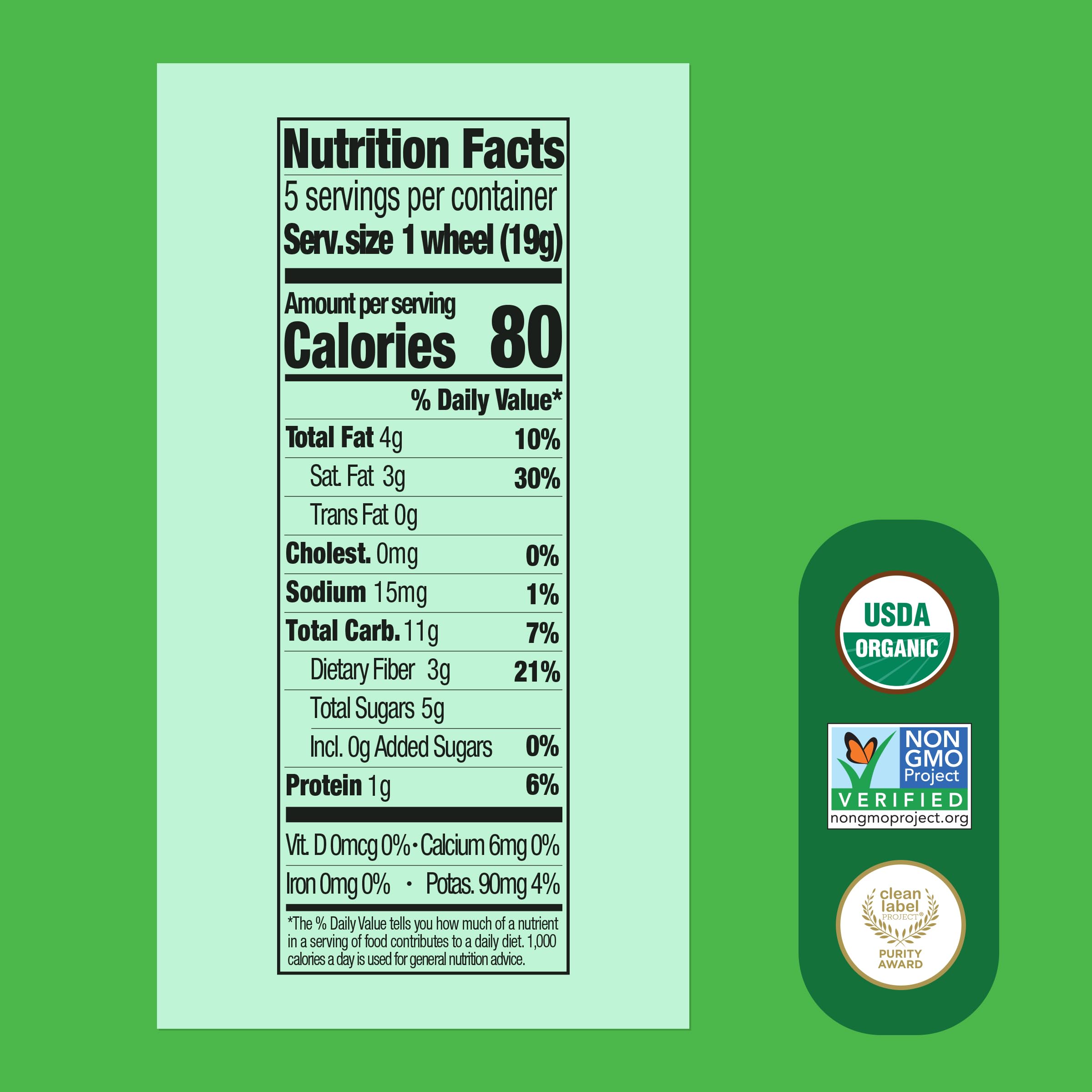 Once Upon a Farm soft-baked bar close-up, apple flavor appealing for self-feeding toddlers.