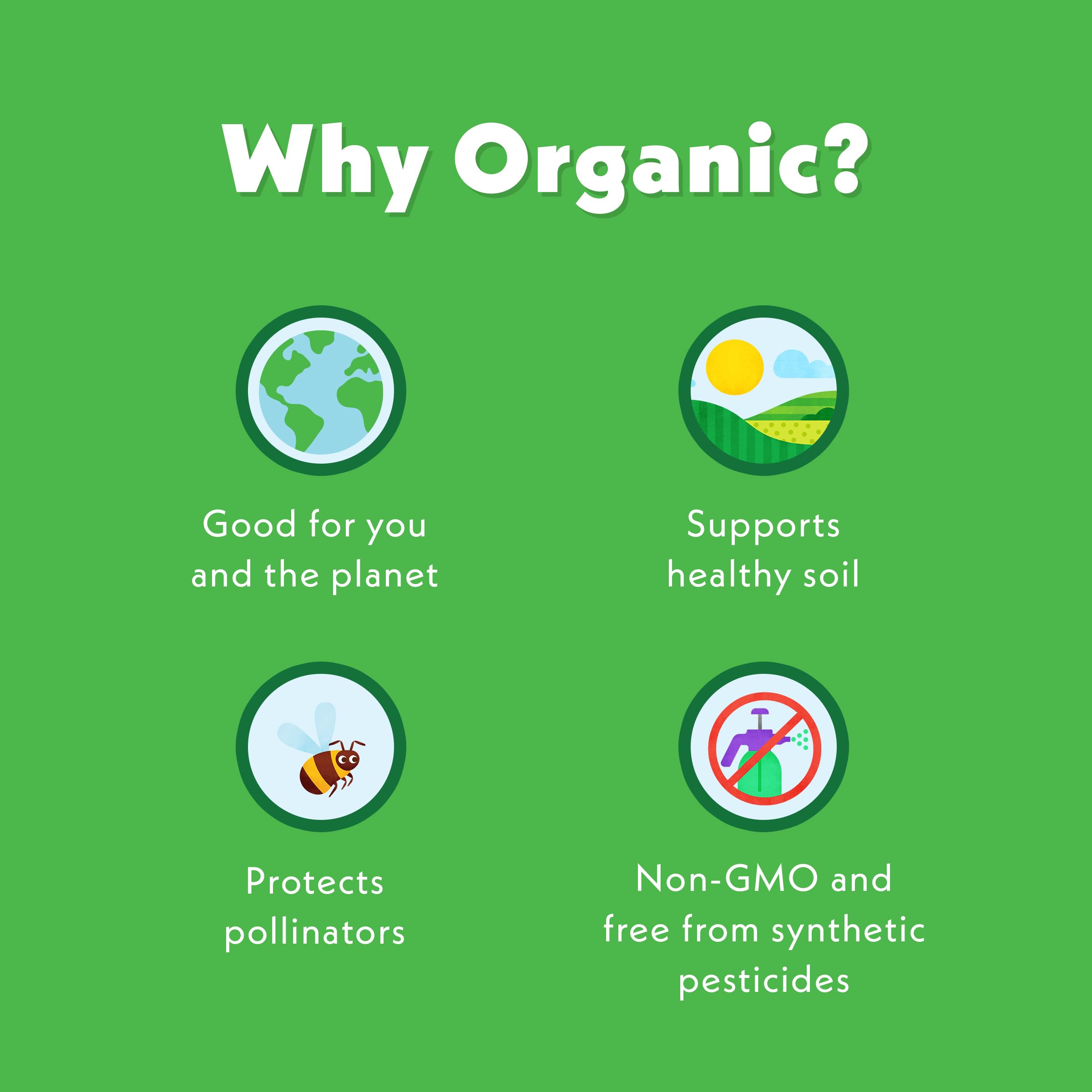 Once Upon a Farm non-GMO and kosher label close-up.