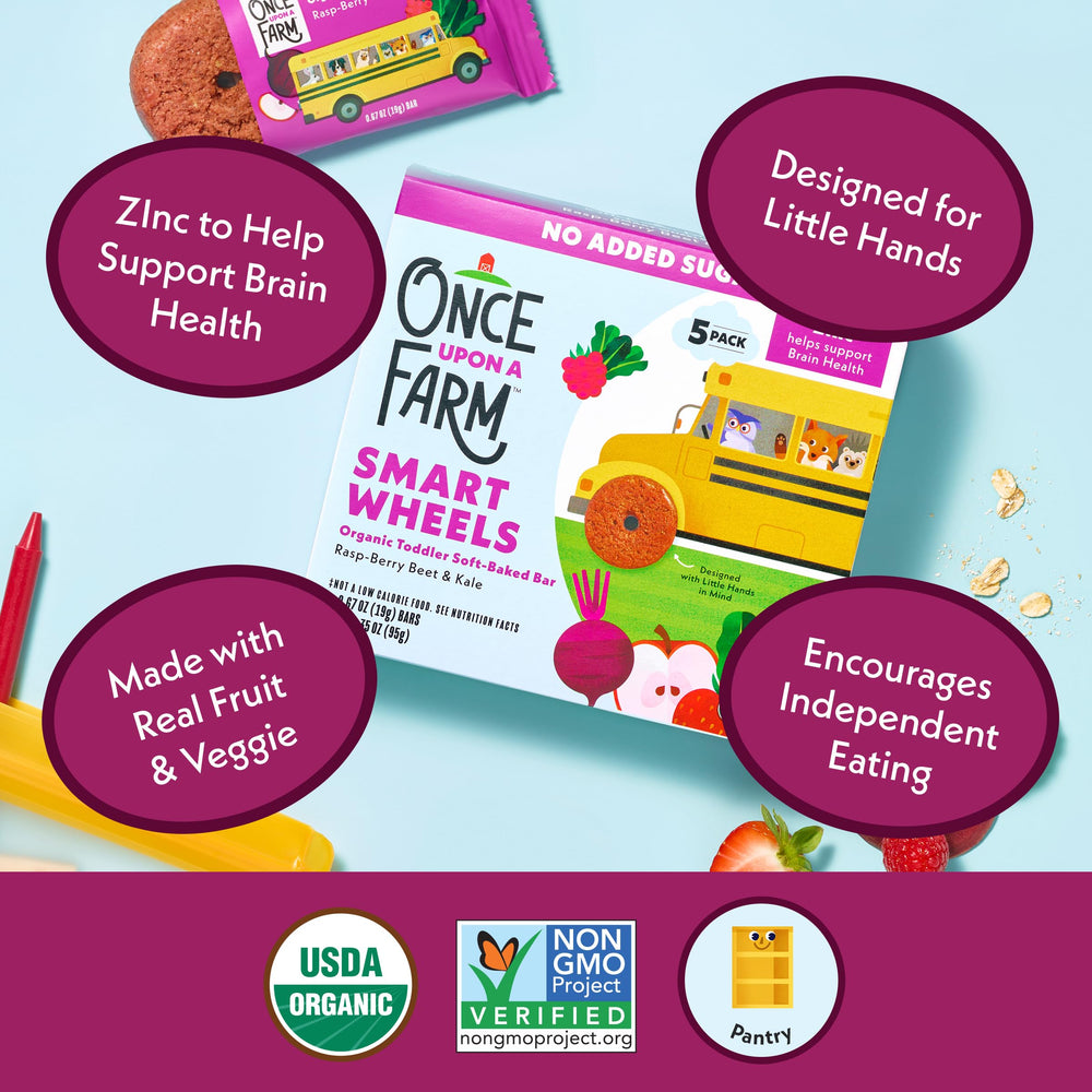 Once Upon A Farm whole-grain oats ingredients highlight clean, simple nutrition