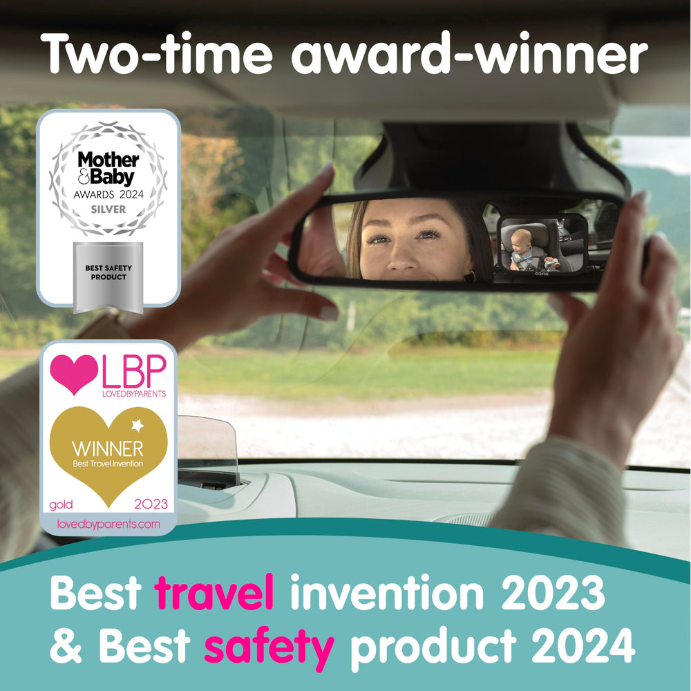 Onco Baby Car Mirror 360° rotation lets you adjust angles without reinserting.