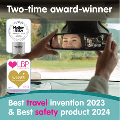 Onco Baby Car Mirror 360° rotation lets you adjust angles without reinserting.